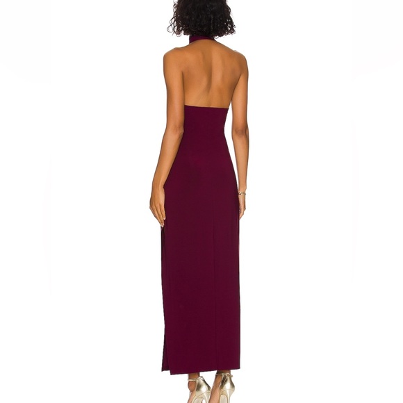 REVOLVE Turtle Halter Side Slit in Plum Norma Kamali - Picture 2 of 3
